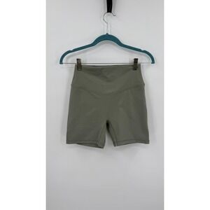Acta Wear Evo Biker Shorts Sage Green High Rise Squat Proof Women Size Small NWT